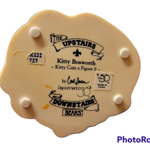 Dept 56 Figurine Upstairs Downstairs Bears Kitty Bosworth Kitty cuts a Figure 8 - Picture 3 of 3